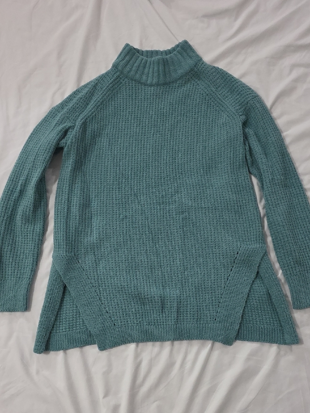 a new day Teal Knit Turtleneck Sweater